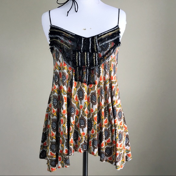 Anthropologie T bags LA Embellished Tank Top S - Picture 1 of 6